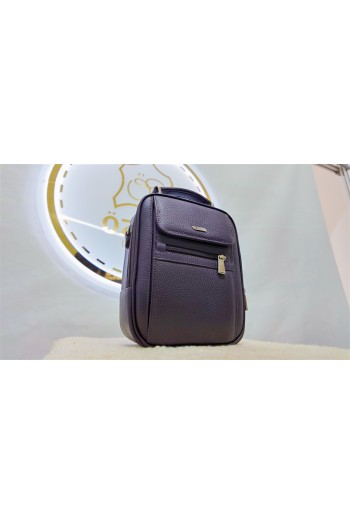 Mor Dana Deri Erkek El Çantası